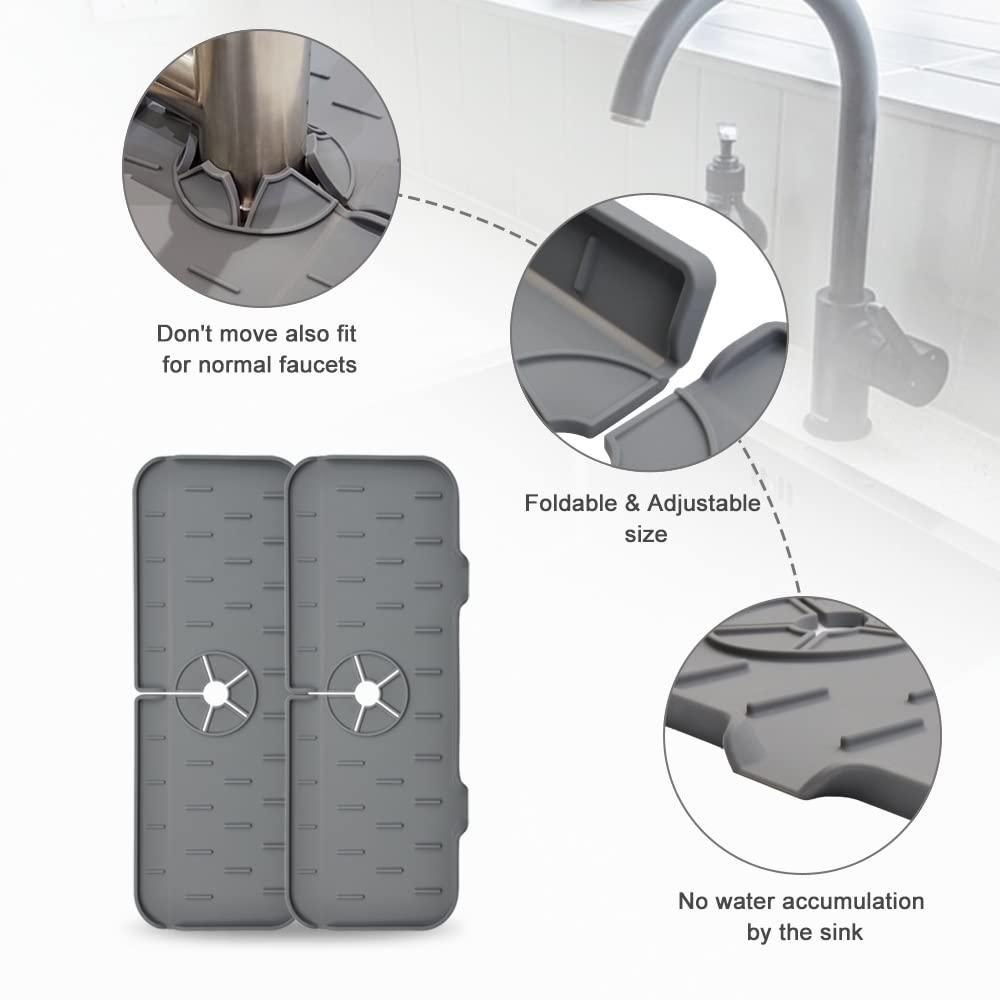 Silicone Faucet Handle Drip Catcher Absorbent Mat