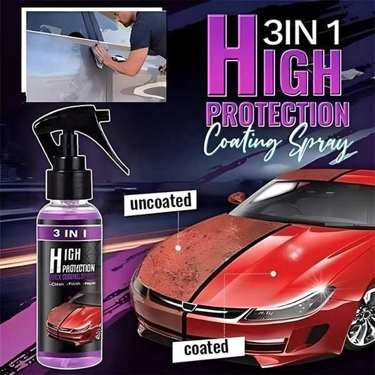 High Protection 3 in 1 Car Ceramic Coating Spray - Quick Car Wax Polish Spray (100 ML) (Pack of 2)