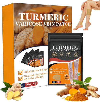 10 Pcs Turmeric Patches For Varicose Veins and Pain Relief ( Pacl Of 2 )