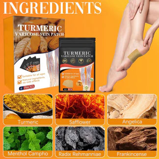 10 Pcs Turmeric Patches For Varicose Veins and Pain Relief ( Pacl Of 2 )